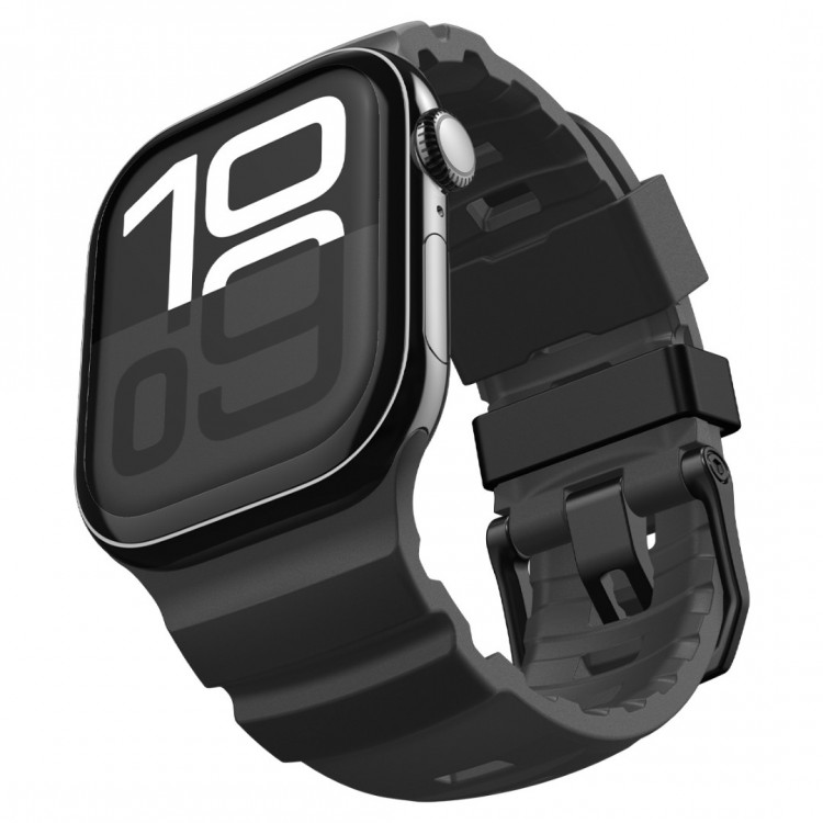 Spigen SGP WBS2 Λουράκι ΣΙΛΙΚΟΝΗΣ για APPLE WATCH SERIES 8 / 9 / 10 / 11 / SE / ULTRA (44 / 45 / 46 / 49 MM) - ΜΑΥΡΟ - AMP10508