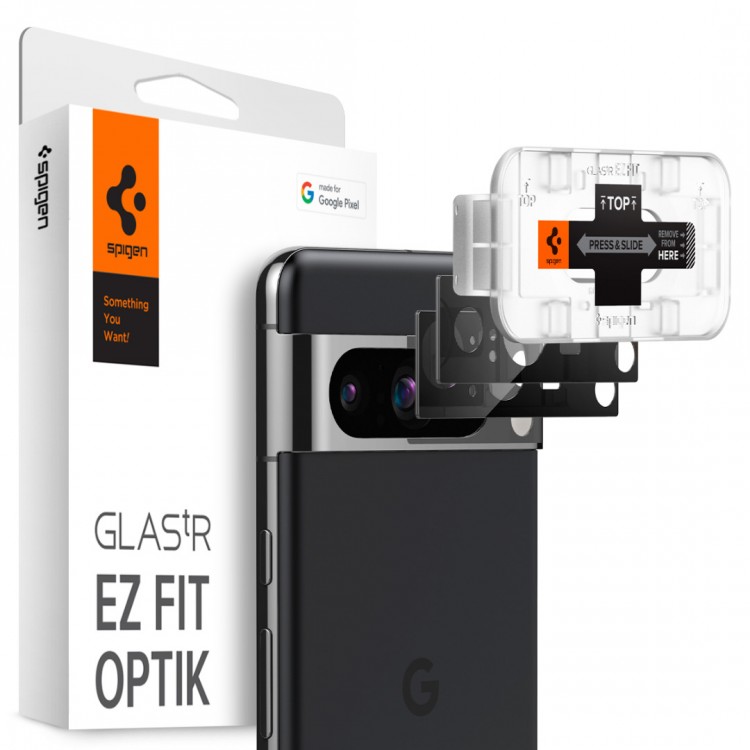 Spigen SGP GLAS.tR SLIM Optik Γυαλί προστασίας 9H Camera Lens για CAMERA για Google Pixel 8 Pro - ΜΑΥΡΟ - 2 τεμ. - AGL06355