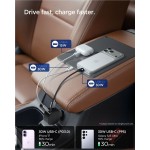 Spigen SGP Essential EV603BT 60W USB-A Ταχυφορτιστής αυτοκινήτου με ανασυρόμενο USB-C καλώδιο 0.7μ. & USB-C θύρα - ΜΑΥΡΟ - ACP10515