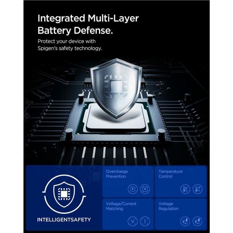 Spigen SGP Essential EV603BT 60W USB-A Ταχυφορτιστής αυτοκινήτου με ανασυρόμενο USB-C καλώδιο 0.7μ. & USB-C θύρα - ΜΑΥΡΟ - ACP10515