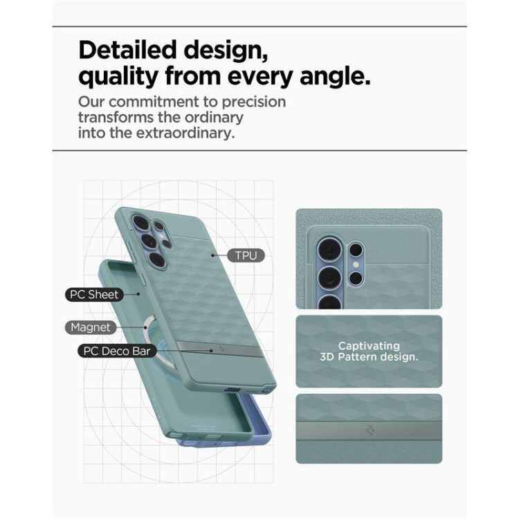 Θήκη Spigen SGP Parallax MagSafe για Samsung Galaxy S25 ULTRA 5G 2025 - Sage ΠΡΑΣΙΝΟ - ACS09053