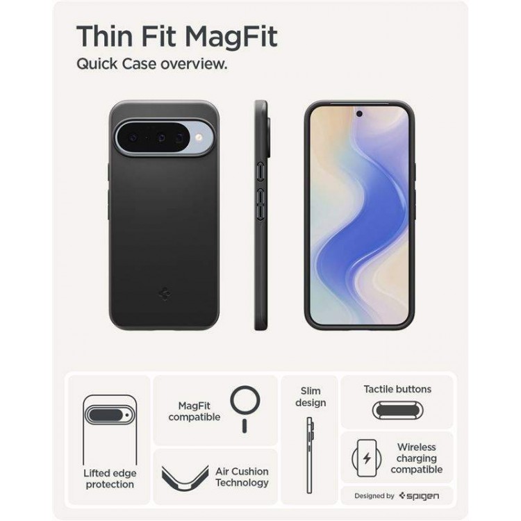 Θήκη SPIGEN SGP Thin Fit MagSafe για GOOGLE PIXEL 10 Pro/Pixel 10 - ΜΑΥΡΟ - ACS09699