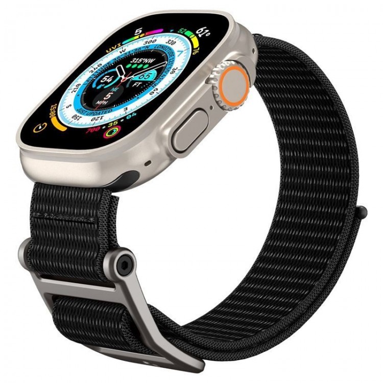 Spigen SGP DuraPro Flex λουράκι για Apple Watch Ultra 3/2/1 49mm, Series 11/10 46 mm and Series 9/8/7/SE 45mm, 44mm - ΜΑΥΡΟ - AMP02465