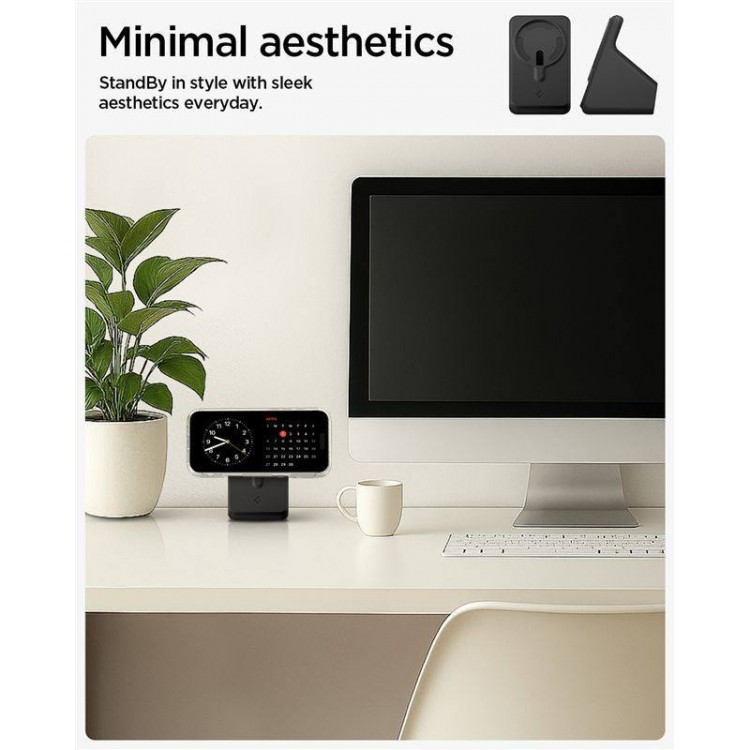 Spigen SGP βάση Φόρτισης MagSafe Charger Stand S, για SMARTPHONES, Apple iPhone - MAΥΡΟ - AMP09170