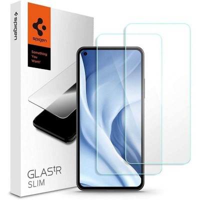 SPIGEN SGP TEMPERED GLASS GLAS.TR SLIM 2-PACK for Xiaomi Mi 11 Lite/Xiaomi Mi 11 Lite 5G - 2 ΤΕΜ - AGL03048 - ΔΙΑΦΑΝΟ 