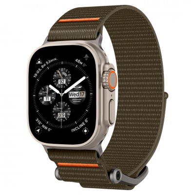 Spigen SGP DuraPro Flex Ultra λουράκι για APPLE WATCH 4 / 5 / 6 / 7 / 8 / SE / ULTRA (42 / 44 / 45 / 49 MM) - ΧΑΚΙ ΠΡΑΣΙΝΟ - AMP05982