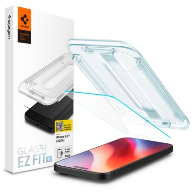 Spigen SGP Γυαλί προστασίας GLAS.tR EZ Fit HD 1 Pack CASE FRIENDLY για APPLE iPhone 16 PRO 6.3 2024 - ΔΙΑΦΑΝΟ - AGL07935