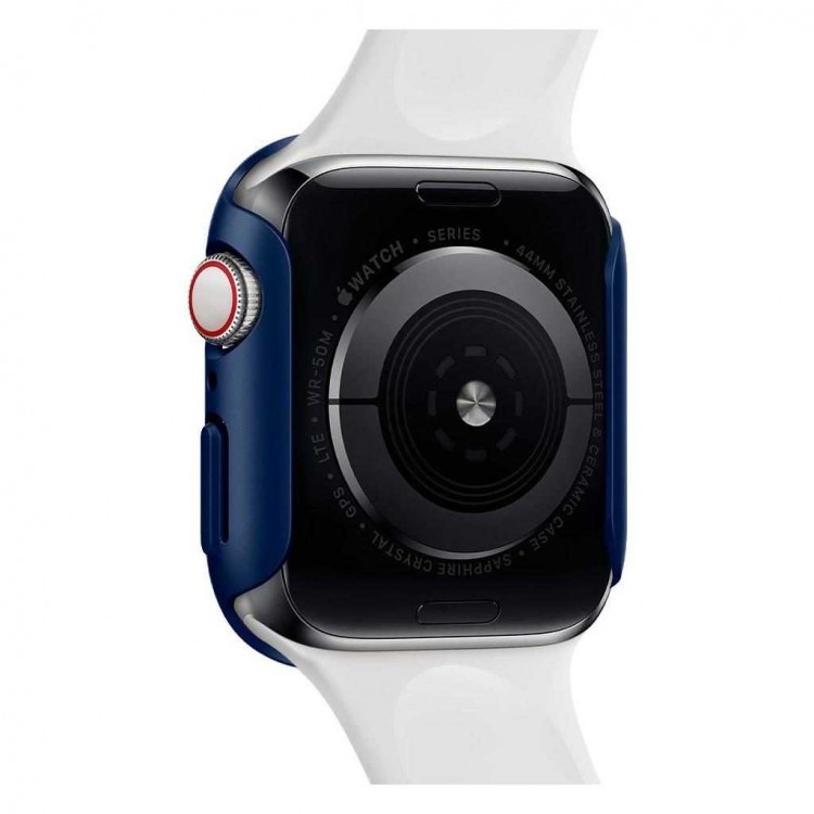 Spigen SGP Thin Fit θήκη για Apple Watch SERIES 6, 5, 4, SE - 44mm - METALLIC ΜΠΛΕ - ACS02223