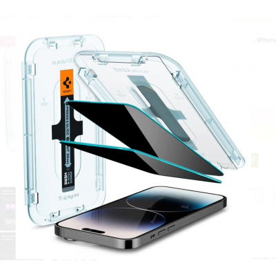 Spigen SGP Tempered Glass PRIVACY GLAS.tR EZ Fit SLIM CASE FRIENDLY for APPLE iPhone 14 PRO 6.1 - CLEAR - 2 PCS - AGL05215