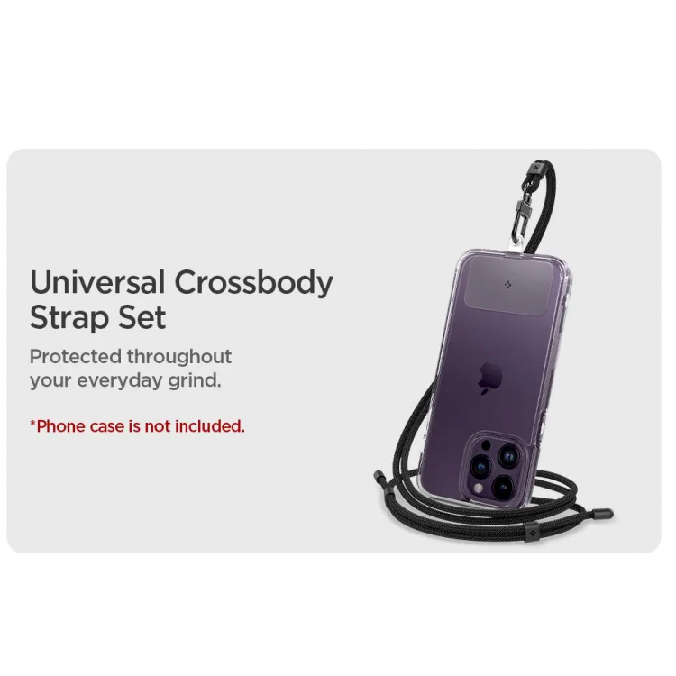 Spigen SGP Crossbody strap Universal με ConTag για Universal SmartPhone θήκες - ΜΑΥΡΟ - AFA06260
