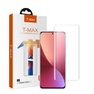 T-MAX UV GLASS Γυαλί προστασίας Case Friendly Fullcover 3D FULL CURVED 0.3MM για XIAOMI 12 Pro - ΔΙΑΦΑΝΟ