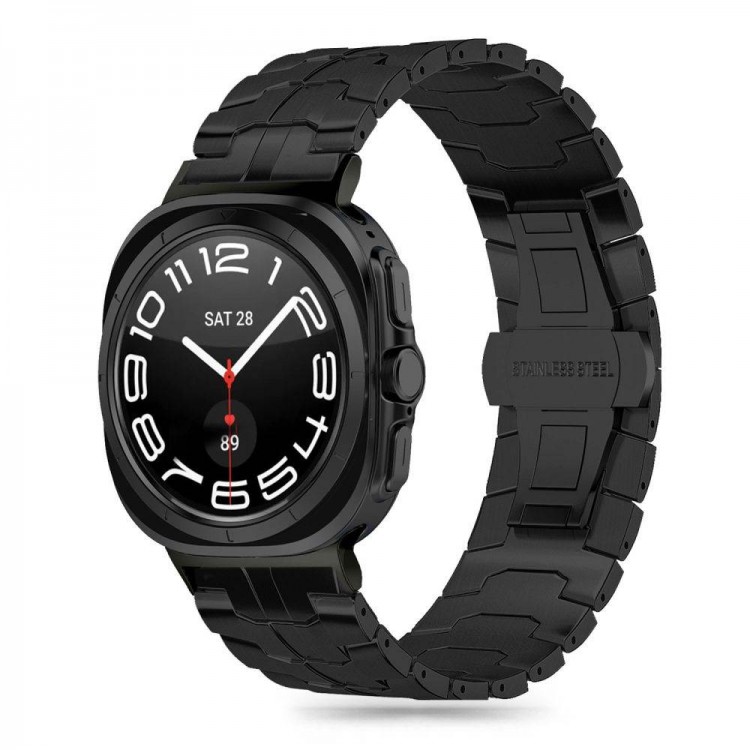 TECH-PROTECT STAINLESS LINE Strap stainless steel για SAMSUNG GALAXY WATCH ULTRA (47 MM) - ΜΑΥΡΟ