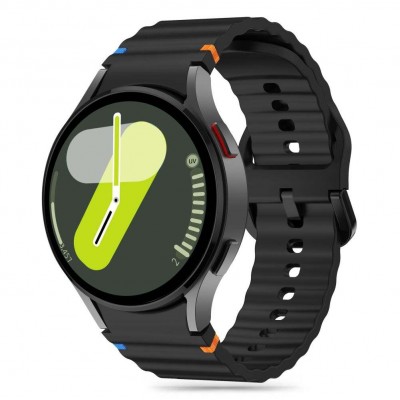 TECH PROTECT SILICONE SPORT λουράκι σιλικόνης για SAMSUNG GALAXY WATCH 4 / 5 / 5 PRO / 6 / 7 / FE - ΜΑΥΡΟ