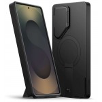 Θήκη TECH PROTECT KEVLAR AURA με MAGSAFE, CAMSHIELD & Βάση για Samsung GALAXY S25 ULTRA 5G 2025 - ΜΑΥΡΟ