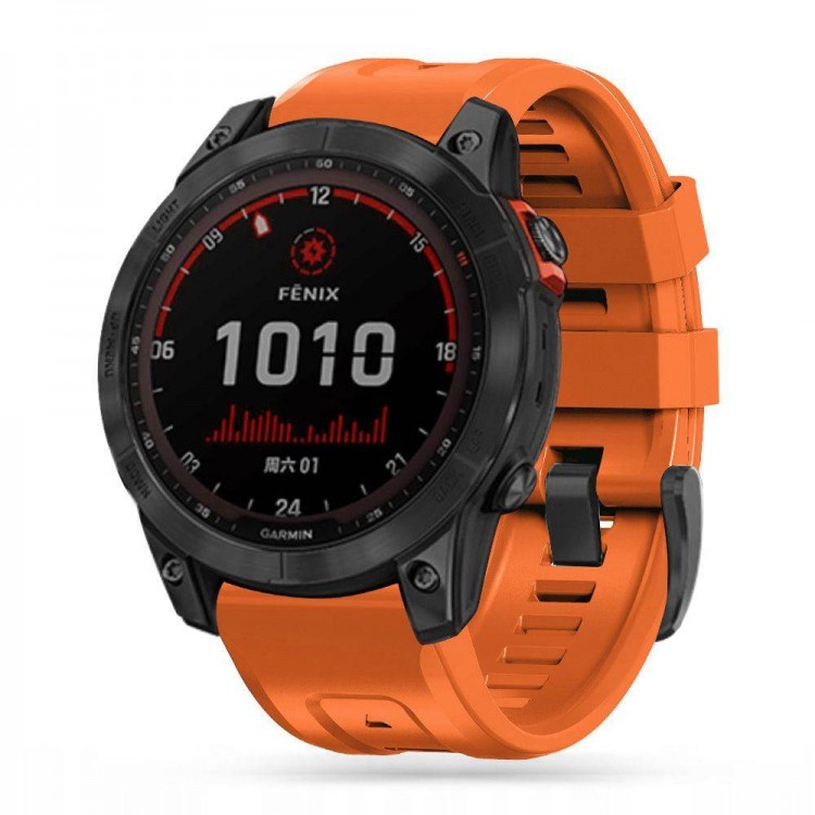 Tech Protect SMOOTH ICONBAND λουράκι για GARMIN FENIX 5X / 5X PLUS / 6X / 6X PRO / 7X / 8 (51 MM) smartwatch - ΠΟΡΤΟΚΑΛΙ