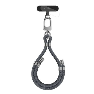 TECH PROTECT C4S Universal ρυθμιζόμενο ROPE STRAP καρπού για SMARTPHONE Cases - CRAYON ΓΚΡΙ ΑΣΗΜΙ - THP3275