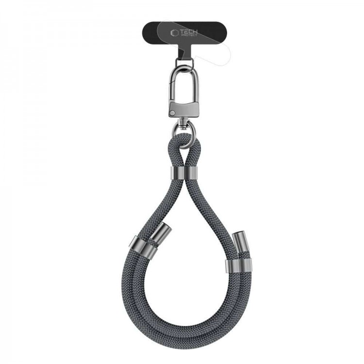 TECH PROTECT C4S Universal ρυθμιζόμενο ROPE STRAP καρπού για SMARTPHONE Cases - CRAYON ΓΚΡΙ ΑΣΗΜΙ - THP3275