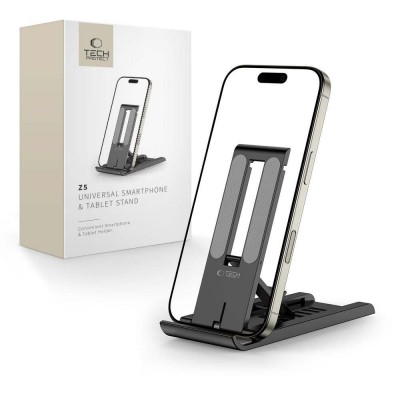 TECH PROTECT Z5 UNIVERSAL βάση στήριξης και φόρτισης Aλουμινίου για SmartPhones και Tablets 8.0 - ΜΑΥΡΟ
