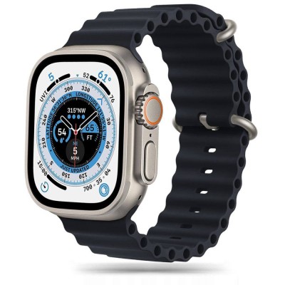 TECH PROTECT Λουράκι Σιλικόνης ICONBAND PRO για APPLE WATCH 4 / 5 / 6 / 7 / 8 / SE / ULTRA (42 / 44 / 45 / 49 MM) - ΜΑΥΡΟ