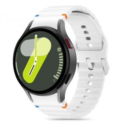 TECH PROTECT SILICONE SPORT λουράκι σιλικόνης για SAMSUNG GALAXY WATCH 4 / 5 / 5 PRO / 6 / 7 / FE - ΛΕΥΚΟ