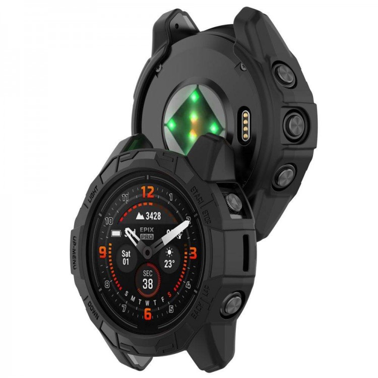 Θήκη Tech Protect DEFENSE AIR για Garmin Fenix  7X / 7X PRΟ - ΜΑΥΡΟ