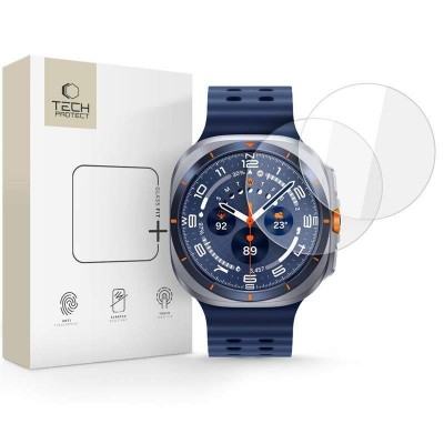 TECH PROTECT TEMPERED GLASS Fit+ για Samsung galaxy WATCH Ultra 2024 / 2025 - 47mm  - ΔΙΑΦΑΝΟ - 2 TEM.