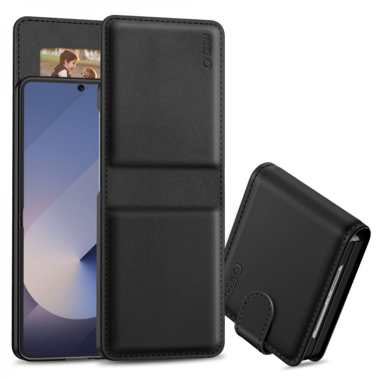 Θήκη TECH PROTECT WALLET για Samsung GALAXY Z FLIP 6 / 7 FE - ΜΑΥΡΟ