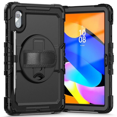 Θήκη TECH PROTECT SOLID360 με περιστρεφόμενη βάση, ιμάντα χειρός, ιμάντα ώμου για LENOVO IDEA TAB 11.0 TB-336 - ΜΑΥΡΟ