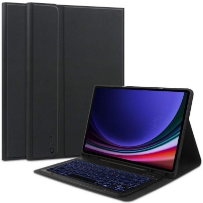 Θήκη TECH PROTECT SMARTCASE FOLIO SC PEN slot με ασύρματο BT πληκτρολόγιο και υποδοχή PENCIL για Samsung GALAXY TAB S9 11.0 / S9 FE / S10 FE / S10 LITE 10.9 X710 / X716B / X510 / X516B / X520 / X526 / X400 / X406B - ΜΑΥΡΟ