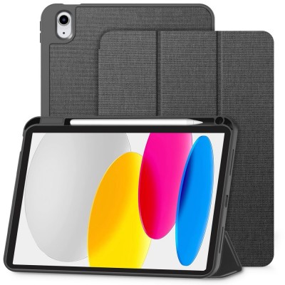 Θήκη TECH PROTECT CANVAS SC PEN SMARTCASE FOLIO για Apple IPAD 10.9” 10 / 2022 / 11” 11 / 2025 - ΓΚΡΙ ΜΑΥΡΟ