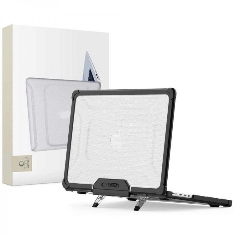 Θήκη TECH PROTECT SMARTSHELL PRO για Apple MACBOOK PRO 14 M1 / M2 / M3 / M4 / M5 2021-2025 - ΜΑΥΡΟ/ΔΙΑΦΑΝΟ