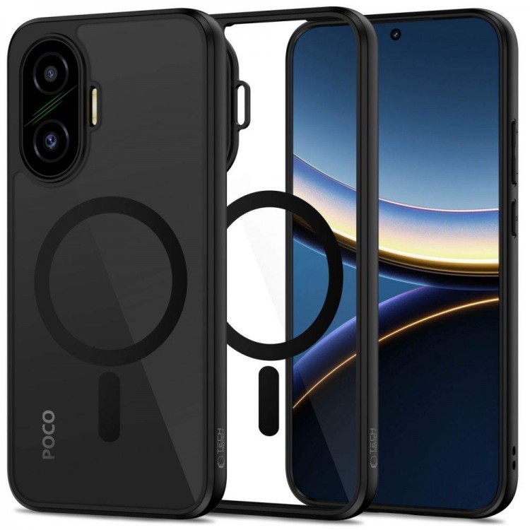 Θήκη TECH PROTECT MAGMAT MAGSAFE για XIAOMI POCO F7 5G  - ΜΑΥΡΟ / ΔΙΑΦΑΝΟ