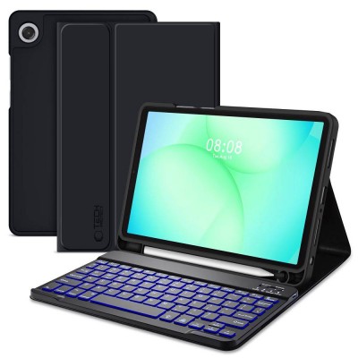 Θήκη TECH PROTECT SMARTCASE FOLIO με ασύρματο BT πληκτρολόγιο και υποδοχή PENCIL για Samsung GALAXY TAB A9+ / A11+ PLUS 11.0 (X210 / X215 / X216 / X230 / X235 / X236) - ΜΑΥΡΟ