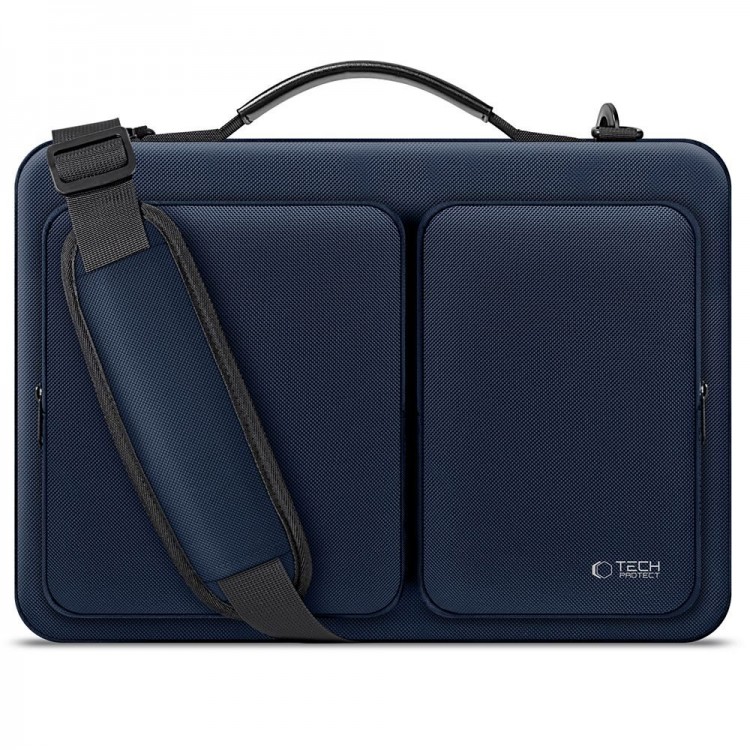Θήκη Μεταφοράς TECH-PROTECT Defender Laptop 15-16" Briefcase με ιμάντα ώμου - NAVY ΜΠΛΕ - A42F2G5