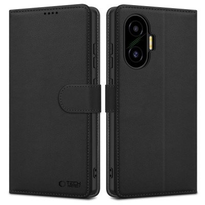 Θήκη TECH PROTECT Δερμάτινο Πορτοφόλι FOLIO για XIAOMI POCO F7 5G - ΜΑΥΡΟ