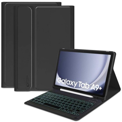 Θήκη TECH PROTECT SMARTCASE FOLIO με ασύρματο BT πληκτρολόγιο και υποδοχή PENCIL για Samsung GALAXY TAB A9+ PLUS 11.0 X210 / X215 / X216 - ΜΑΥΡΟ