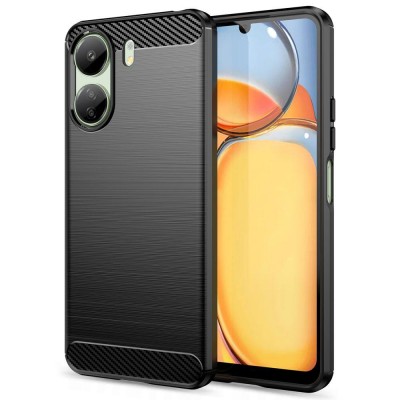 Θήκη TECH PROTECT CARBON για XIAOMI REDMI 13C / POCO C65  - ΜΑΥΡΟ