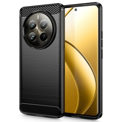 Θήκη TECH PROTECT CARBON για REALME 12 PRO 5G / 12 PRO+ PLUS 5G - ΜΑΥΡΟ