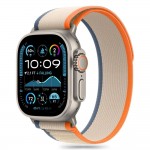 TECH-PROTECT NYLON STRIPE λουράκι για APPLE WATCH 6 / 7 / 8 / 9 / 10 / SE / ULTRA 1 / 2 (44 / 45 / 46 / 49 MM) - ΜΠΕΖ / ΠΟΡΤΟΚΑΛΙ