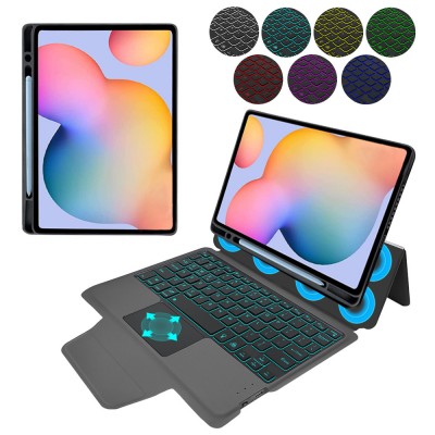 Θήκη TECH PROTECT SMARTCASE FOLIO KeyTab Pro με Πληκτρολόγιο BT, TOUCHPAD και Προστατευτικό Οθόνης για Samsung GALAXY TAB S6 Lite 10.4 P610,P615 (2020/2022/2024) - ΜΑΥΡΟ