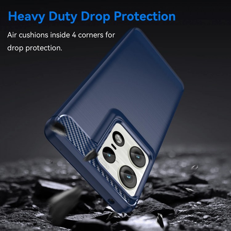 Θήκη TECH PROTECT CARBON Silicone για MOTOROLA MOTO Edge 50 Pro - ΜΑΥΡΟ