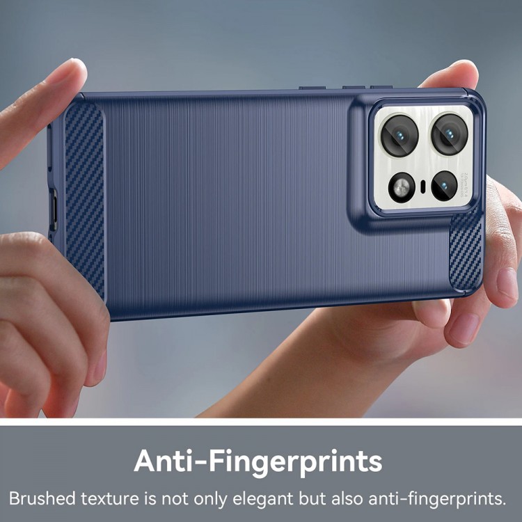 Θήκη TECH PROTECT CARBON Silicone για MOTOROLA MOTO Edge 50 Pro - ΜΑΥΡΟ