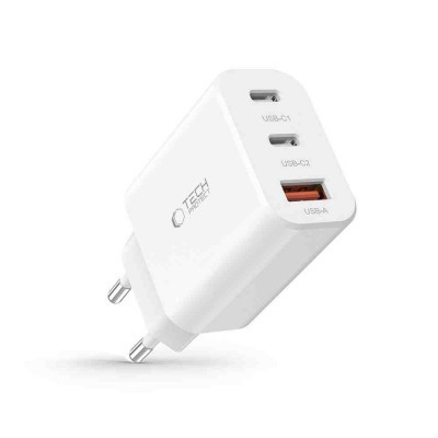 TECH PROTECT NC30W 3-PORT NETWORK CHARGER PD30W/QC3.0 - WHITE