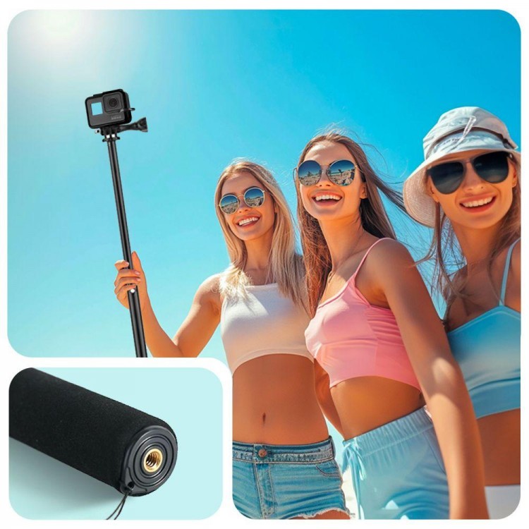 TECH PROTECT STICK MONOPOD GA100 for GOPRO / DJI - ΜΑΥΡΟ