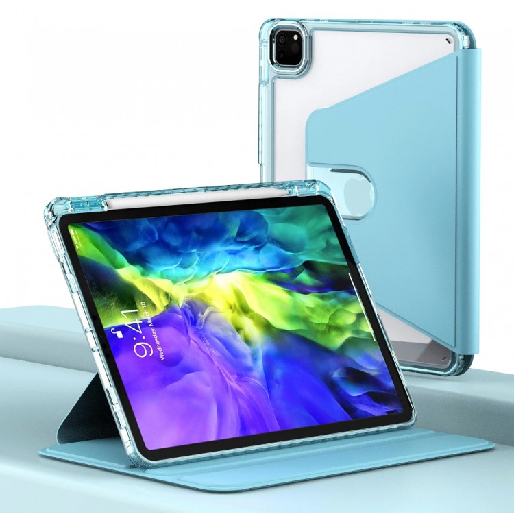 Θήκη TECH PROTECT Techsuit Crystal Vision FOLIO για Samsung GALAXY TAB A9 8.7 X110 / X115 2023 - ΜΠΛΕ