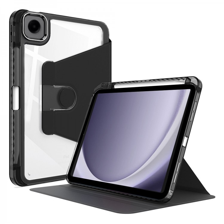 Θήκη TECH PROTECT Techsuit Crystal Vision FOLIO για Samsung GALAXY TAB A9 8.7 X110 / X115 2023 - ΜΑΥΡΟ