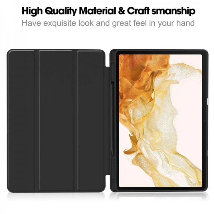 Θήκη TECH PROTECT SMARTCASE FOLIO Flex Trifold με υποδοχή στυλό , για Samsung GALAXY TAB S7 Plus / S8 Plus / S7 FE 12.4 - BLACK