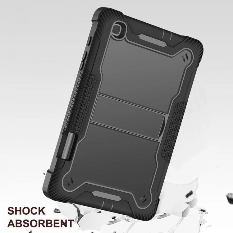 Θήκη TECH PROTECT Rugged TabShell ARMOR με Προστασία Οθόνης και Βάση για SAMSUNG GALAXY Tab S6 Lite 10.4 P610/P615 - ΜΑΥΡΟ 