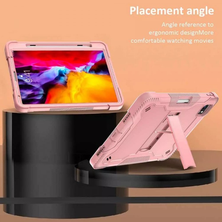 Θήκη TECH PROTECT Rugged TabShell ARMOR με Προστασία Οθόνης και Βάση για APPLE iPad Pro 13 M4 (2024) 7ης Γενιάς - ΜΑΥΡΟ 