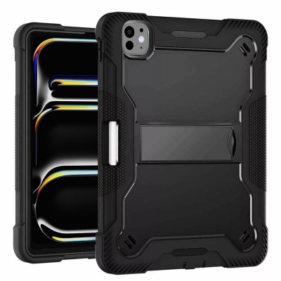 Θήκη TECH PROTECT Rugged TabShell ARMOR με Προστασία Οθόνης και Βάση για APPLE iPad Pro 13 M4 (2024) 7ης Γενιάς - ΜΑΥΡΟ 